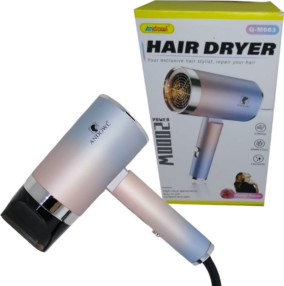 ASCIUGACAPELLI FLOREALE PHON PROFESSIONALE 2000 WATT DA VIAGGIO COMPATTO Q-M663 - 4