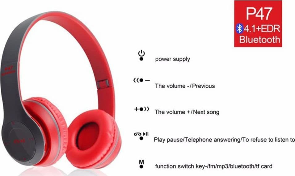 CUFFIE Q-317 SENZA FILI STEREO WIRELESS RICARICABILI USB BLUETOOTH PIEGHEVOLI - 6
