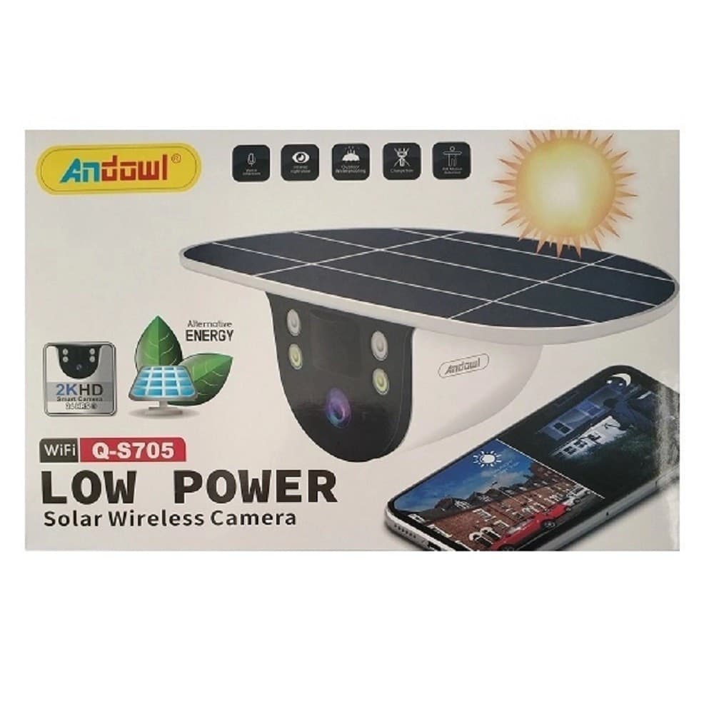 TELECAMERA DI SORVEGLIANZA IP WIRELESS PER ESTERNI AD ENERGIA SOLARE WIFI Q-S705 - 12
