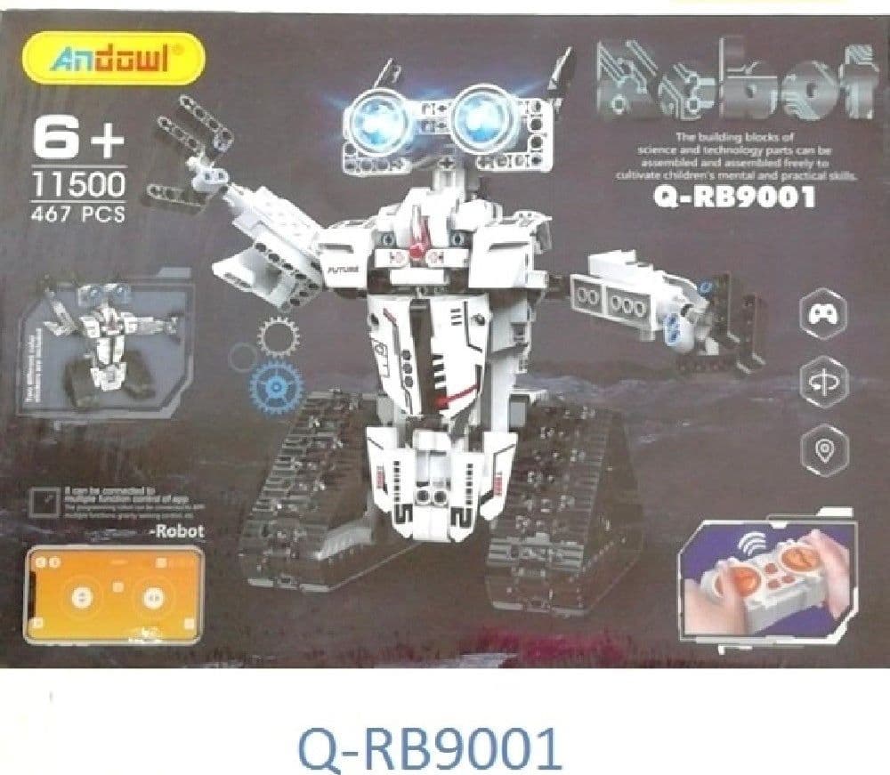 SET DA 467PZ COSTRUZIONE ROBOT RICARICABILE TELECOMANDATO BLUETOOTH APP Q-RB9001 - 11