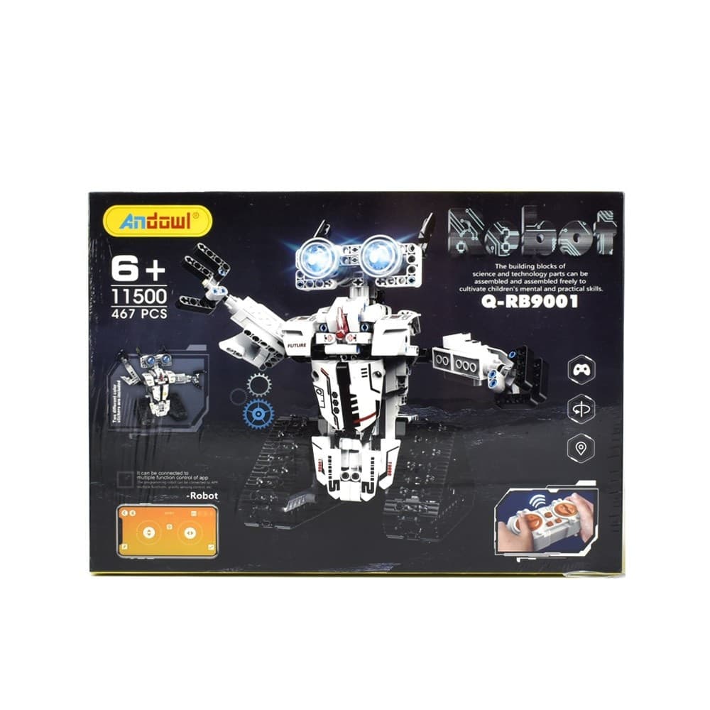 SET DA 467PZ COSTRUZIONE ROBOT RICARICABILE TELECOMANDATO BLUETOOTH APP Q-RB9001 - 10