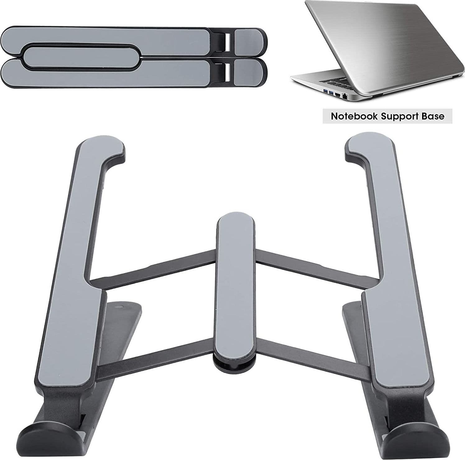 SUPPORTO STAND PIEGHEVOLE IN PLASTICA ANTISCIVOLO PER LAPTOP NOTEBOOK TABLET P1 - 11