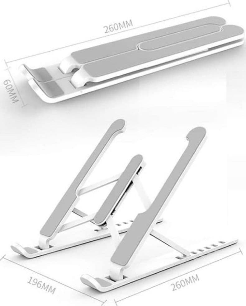 SUPPORTO STAND PIEGHEVOLE IN PLASTICA ANTISCIVOLO PER LAPTOP NOTEBOOK TABLET P1 - 5