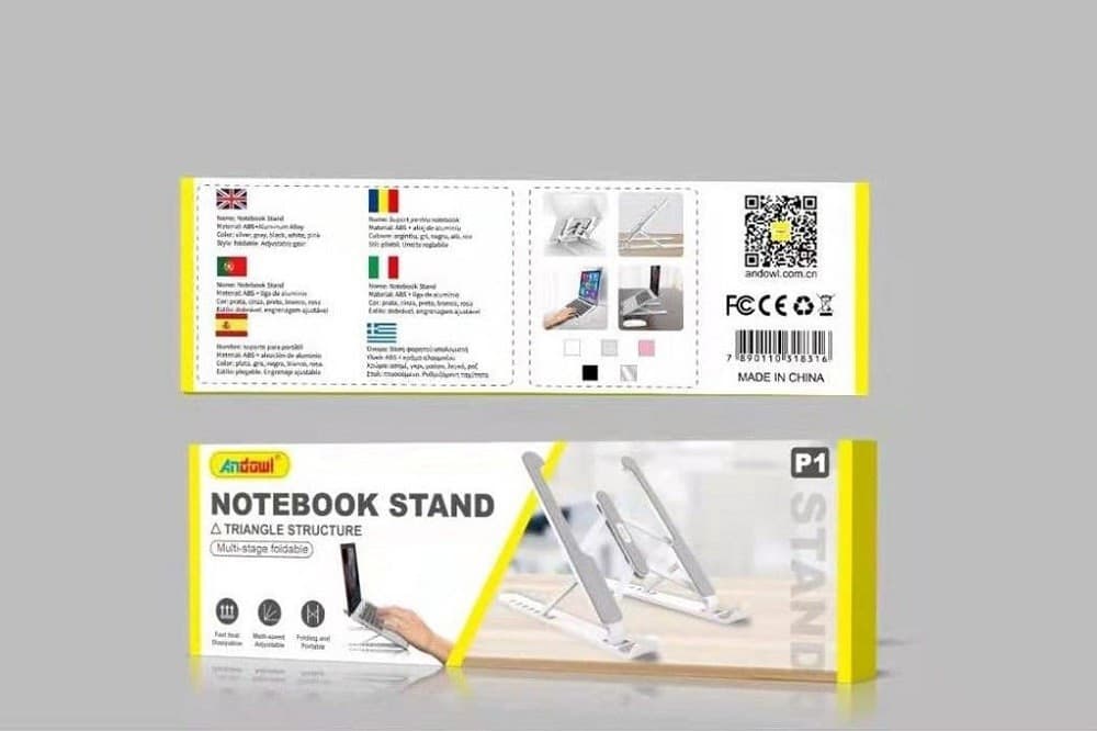 SUPPORTO STAND PIEGHEVOLE IN PLASTICA ANTISCIVOLO PER LAPTOP NOTEBOOK TABLET P1 - 9