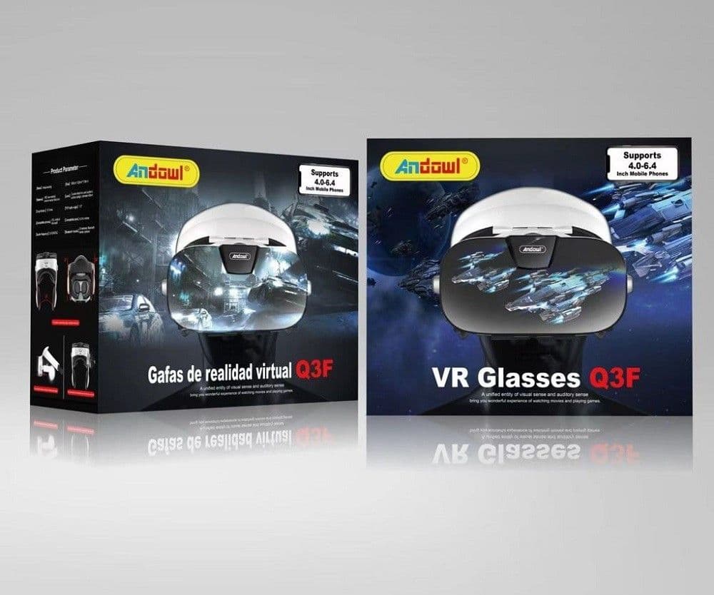 OCCHIALI 3D SMARTPHONE PER REALTÀ VIRTUALE VR CUFFIE STEREO PER IOS ANDROID Q3F - 10