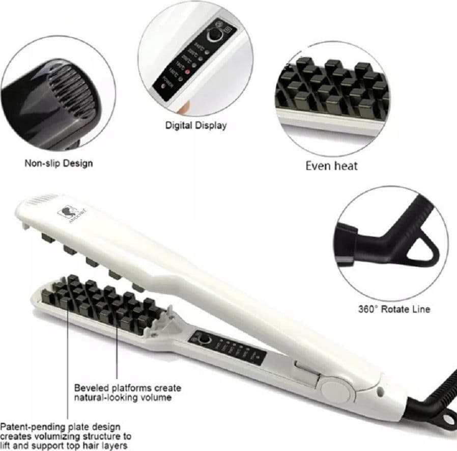 PIASTRA IN CERAMICA TORMALINA PER CAPELLI ONDULATI PROFESSIONALE STYLING Q-M377 - 5