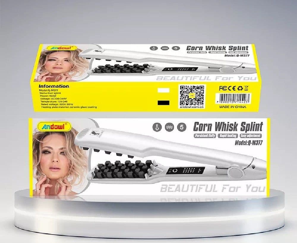 PIASTRA IN CERAMICA TORMALINA PER CAPELLI ONDULATI PROFESSIONALE STYLING Q-M377 - 9