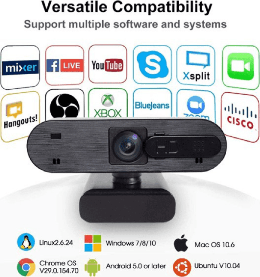 SMART WEBCAM 4K H703 CON MICROFONO INTEGRATO PER VIDEOCHIAMATE TRASMISSIONI LIVE - 2