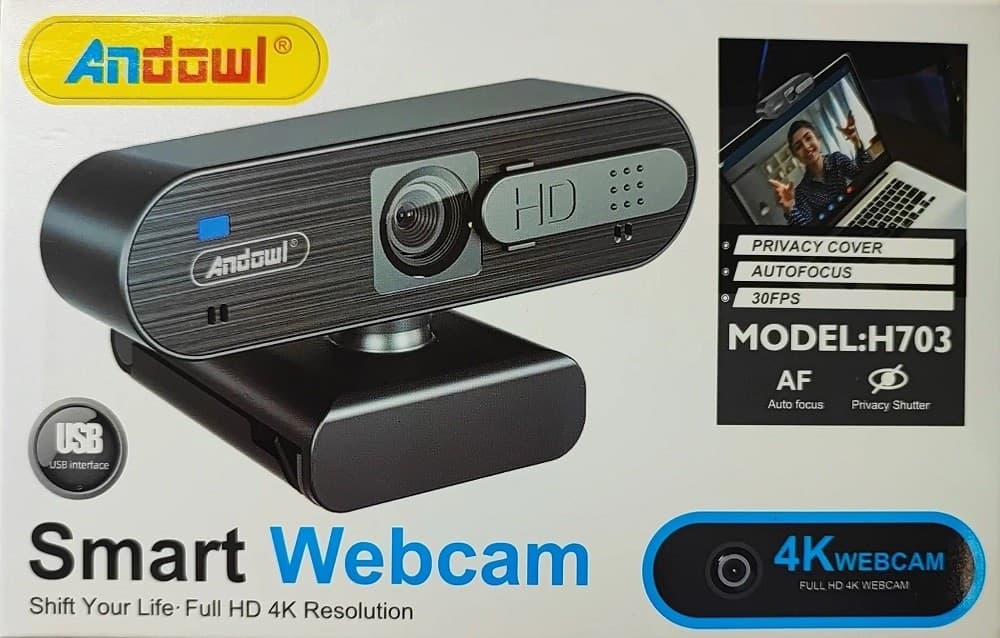 SMART WEBCAM 4K H703 CON MICROFONO INTEGRATO PER VIDEOCHIAMATE TRASMISSIONI LIVE - 14