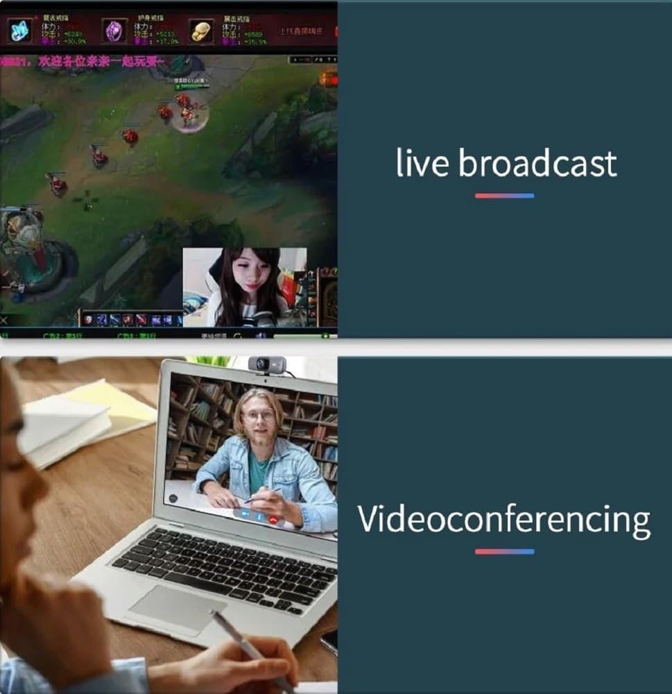 SMART WEBCAM 4K H703 CON MICROFONO INTEGRATO PER VIDEOCHIAMATE TRASMISSIONI LIVE - 8