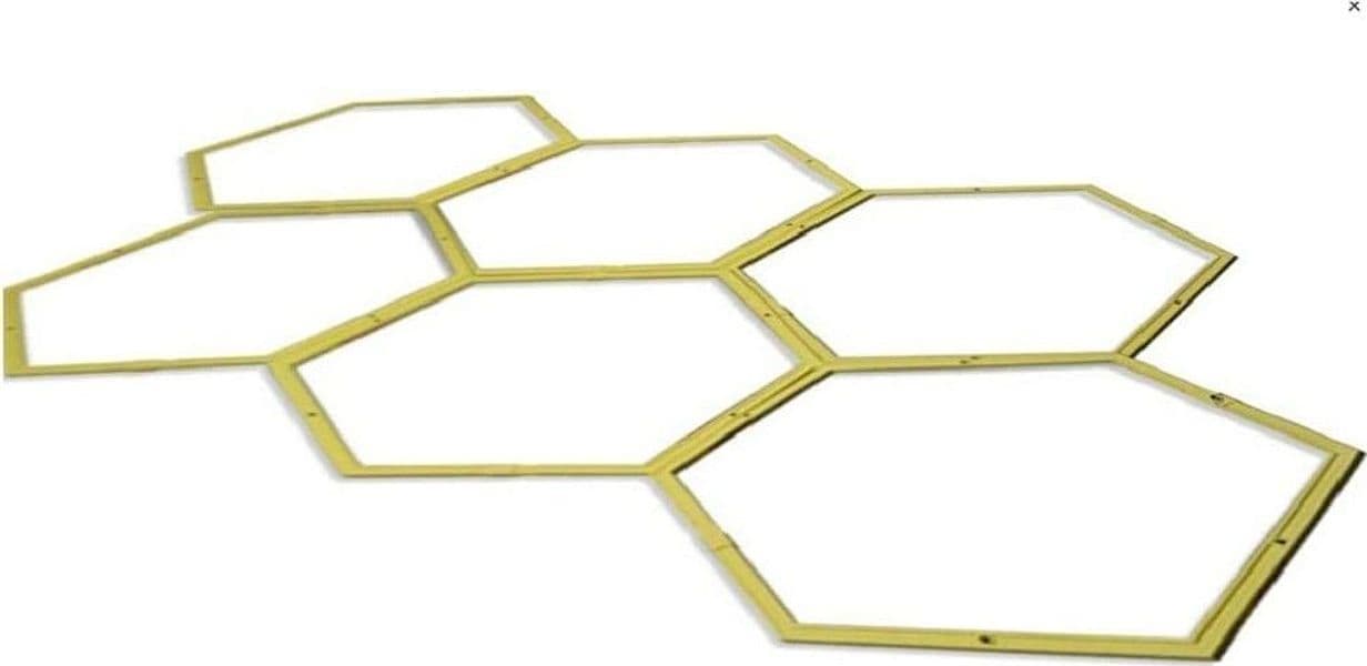 SET 6PZ CERCHI ESAGONALI PER ALLENAMENTO AGILITÀ ESERCIZI PALESTRA OSTACOLI 40CM - 4