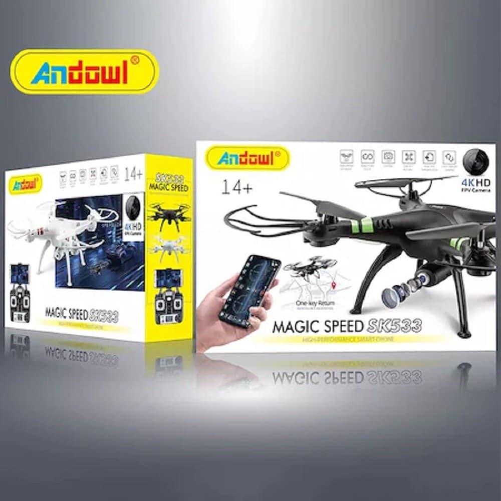 DRONE 4K HD CORSA A 360° PULSANTE RITORNO HOME CONTROLLO GRAVITÀ CHIP GPS SKY533 - 8