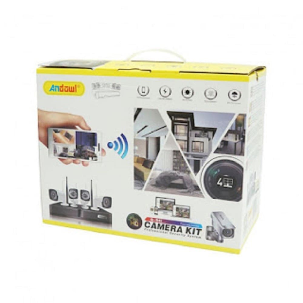 KIT DVR WIRELESS WIFI 4 CANALI SISTEMA REGISTRAZIONE CCTV HD 4 TELECAMERA Q-S4I - 12