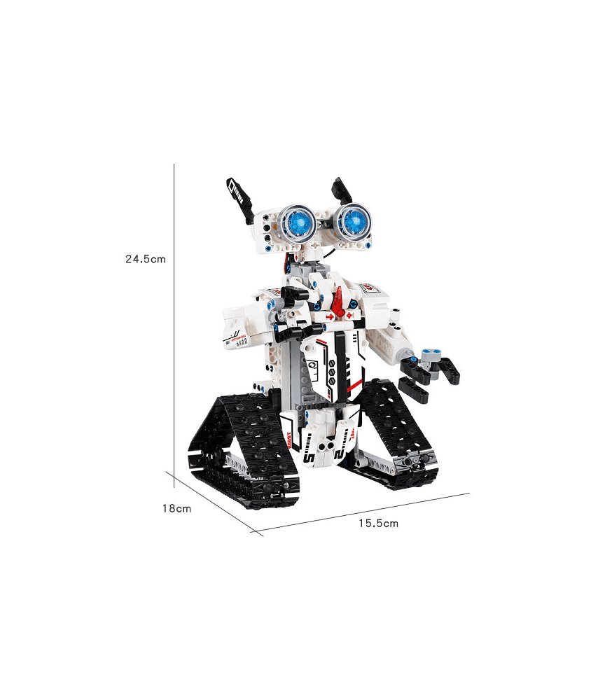 ROBOT TELECOMANDATO SET 477 MATTONCINI COSTRUZIONE FC9002 TECNOLOGIA CINGOLATA - 2