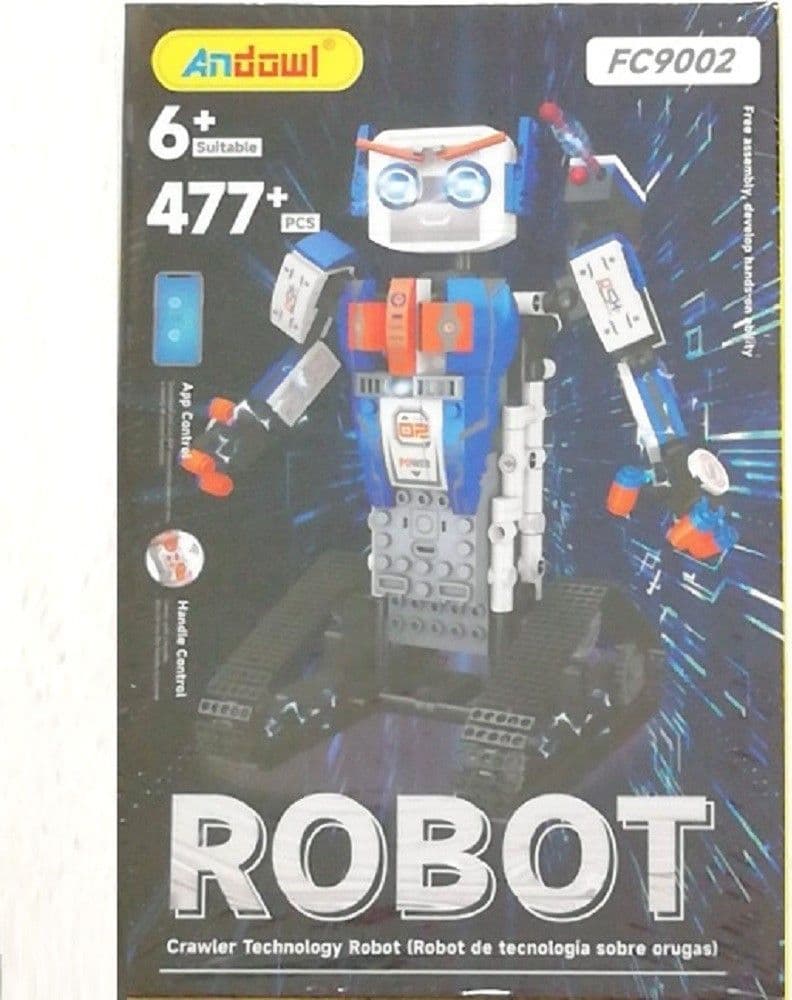 ROBOT TELECOMANDATO SET 477 MATTONCINI COSTRUZIONE FC9002 TECNOLOGIA CINGOLATA - 6