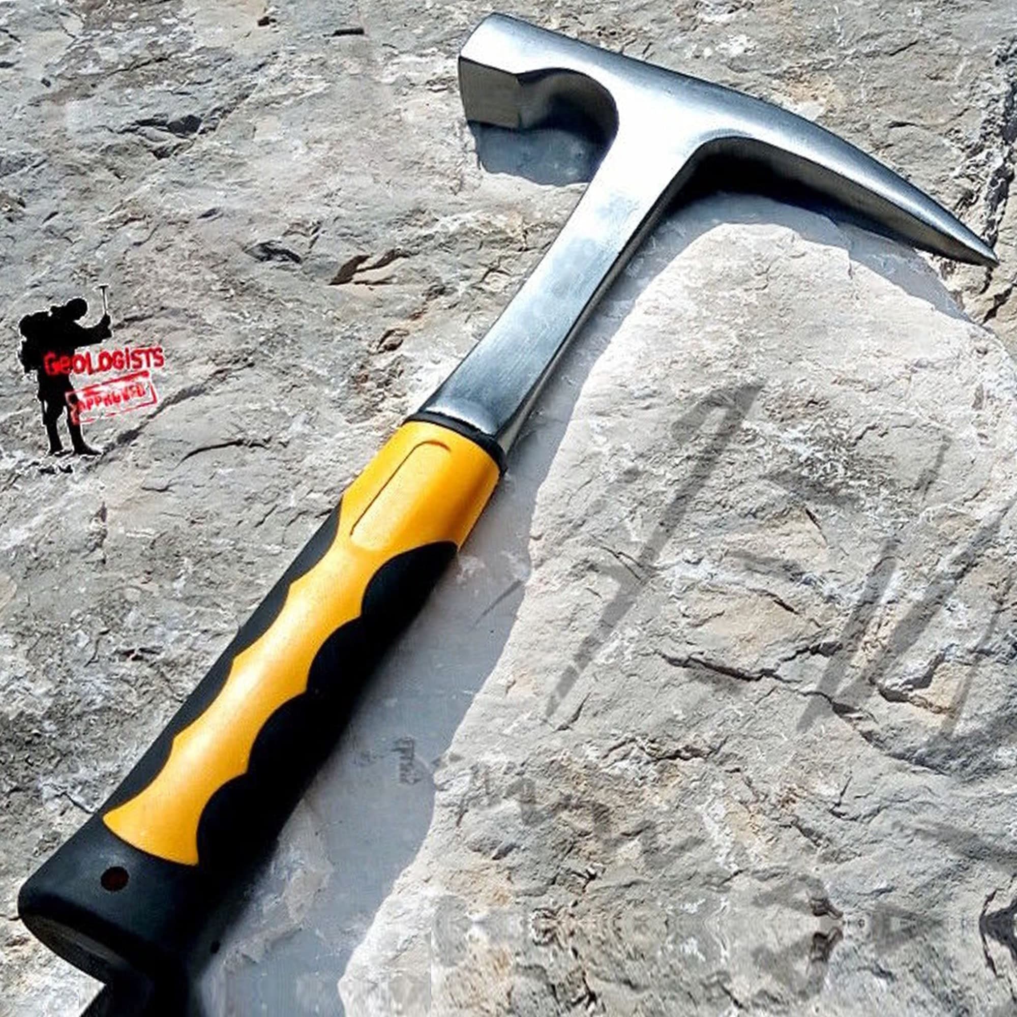 MARTELLO DA PROSPEZIONE SPELEOLOGO PER GEOLOGIA MONTAGNA RICERCA ROMPI ROCCIA