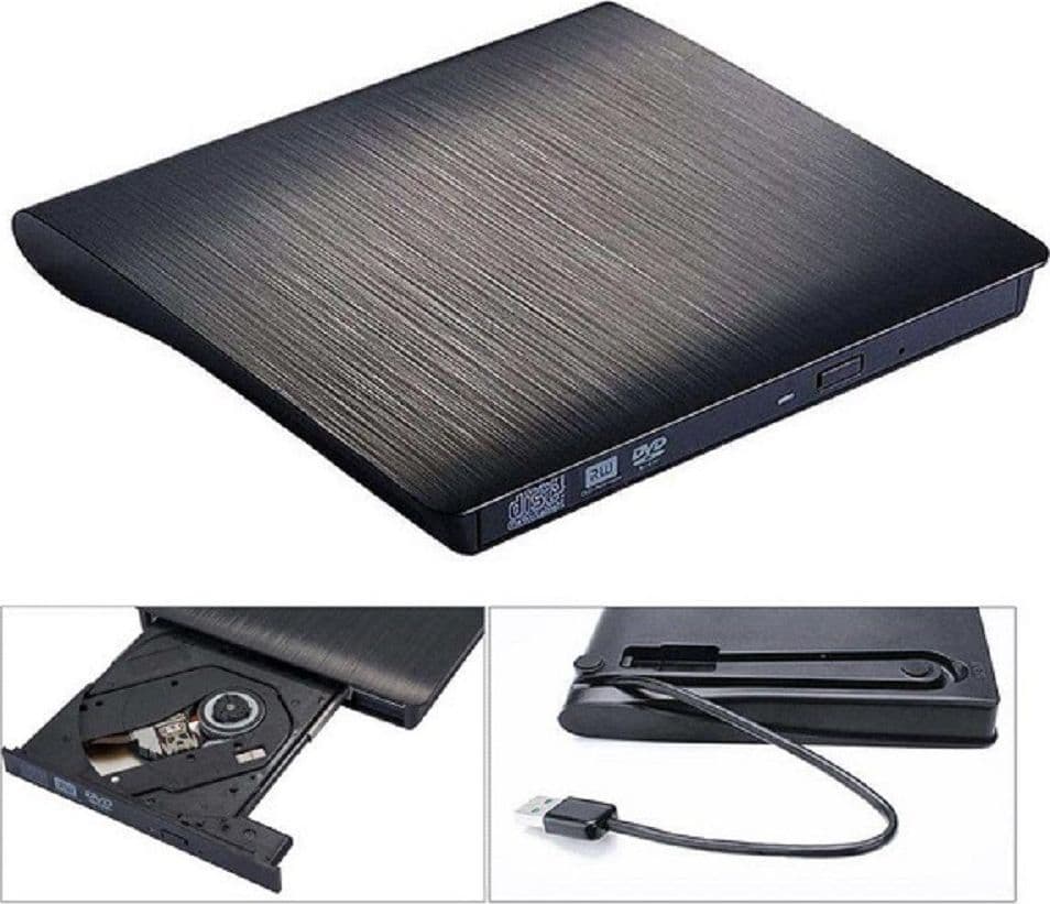 LETTORE MASTERIZZATORE DVD-RW ESTERNO PER DESKTOP LAPTOP USB 3.0 PORTATILE Q-T96 - 7