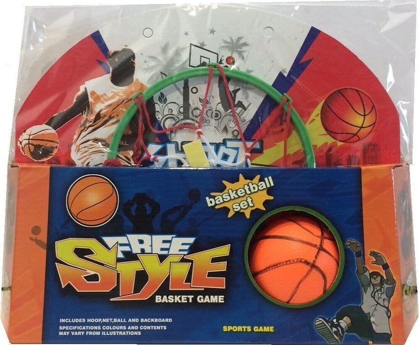 TABELLONE BASKET PALLA POMPA CANESTRO DA INTERNO GIOCO BASKET CASA CAMERETTA - 2