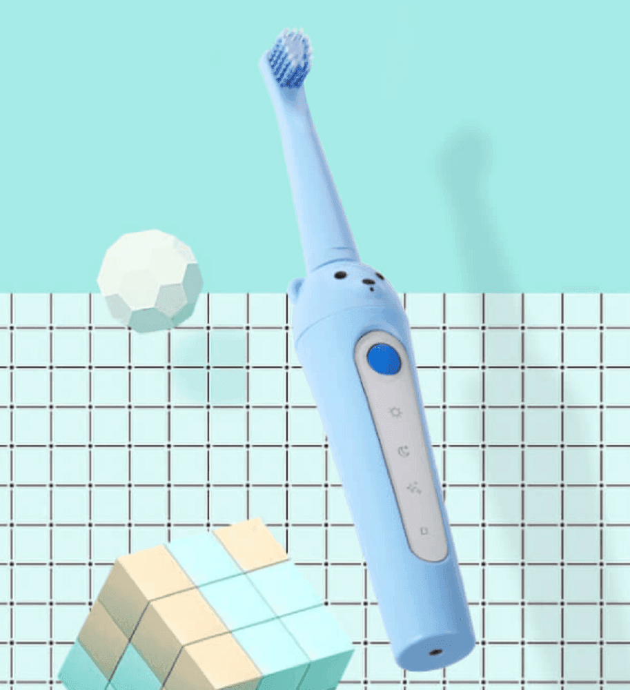 SPAZZOLINO ELETTRICO PER BAMBINI RICARICABILE USB BEAR 3 MODALITÀ TESTINE Q-YS9 - 2