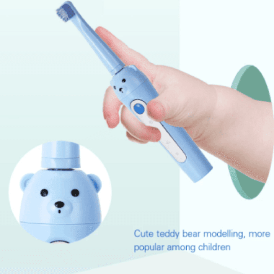 SPAZZOLINO ELETTRICO PER BAMBINI RICARICABILE USB BEAR 3 MODALITÀ TESTINE Q-YS9 - 4
