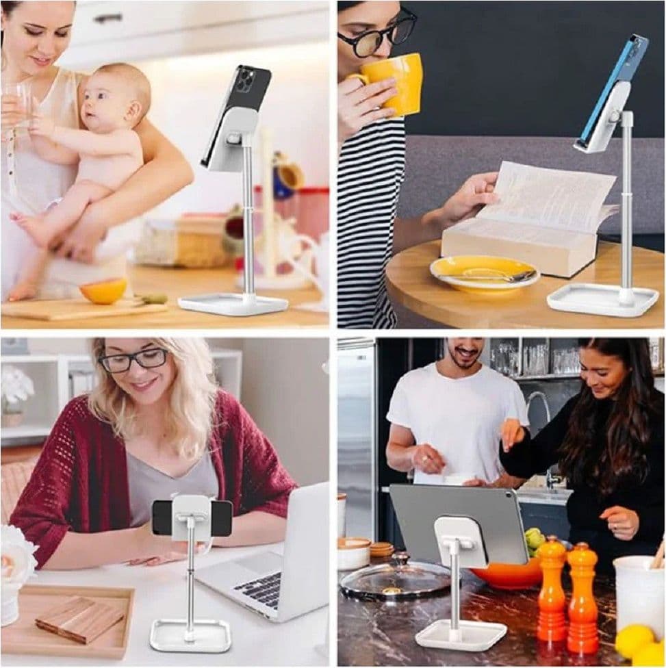 SUPPORTO REGOLABILE FINO A 21″ PER TABLET IPAD UFFICIO GIREVOLE A 360° Q-ZJ201 - 5