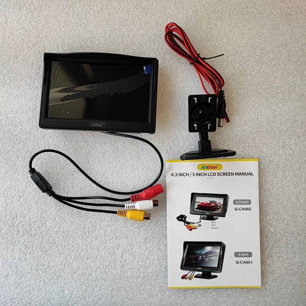 MONITOR PER AUTO SUV CAMIONCINO Q-CA901 DA 5" HD AV A COLORI TFT-LCD TELECAMERA - 9