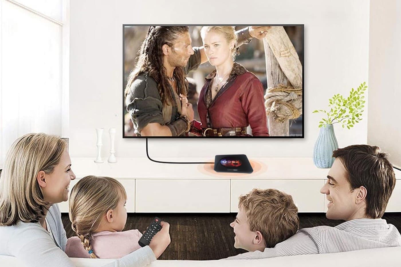 TV SMART BOX 8K ANDROID 10 WIFI 64G RETE 5G CON TELECOMANDO BOX BLUETHOOT Q96X - 6