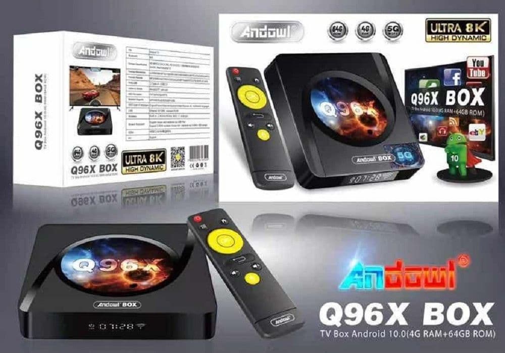 TV SMART BOX 8K ANDROID 10 WIFI 64G RETE 5G CON TELECOMANDO BOX BLUETHOOT Q96X - 8