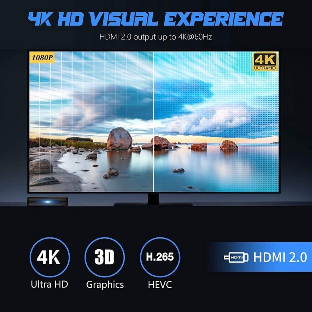 SMART TV BOX QT5 WIFI HDMI SUPPORTA 5G RISOLUZIONE 4K CONNETTIVITÀ BLUETOOTH WIFI - 7