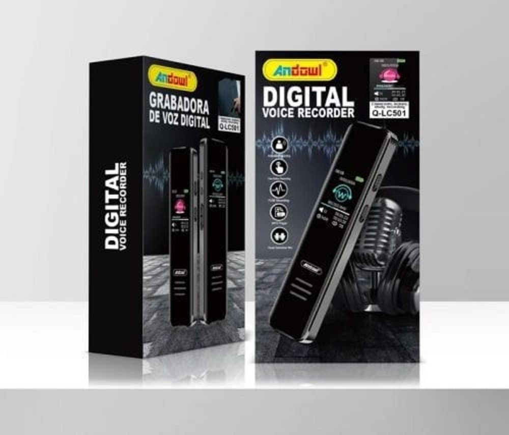 MINI REGISTRATORE VOCALE AUDIO DIGITALE 8GB CON SCHERMO LCD RICARICABILE Q-LC501 - 21