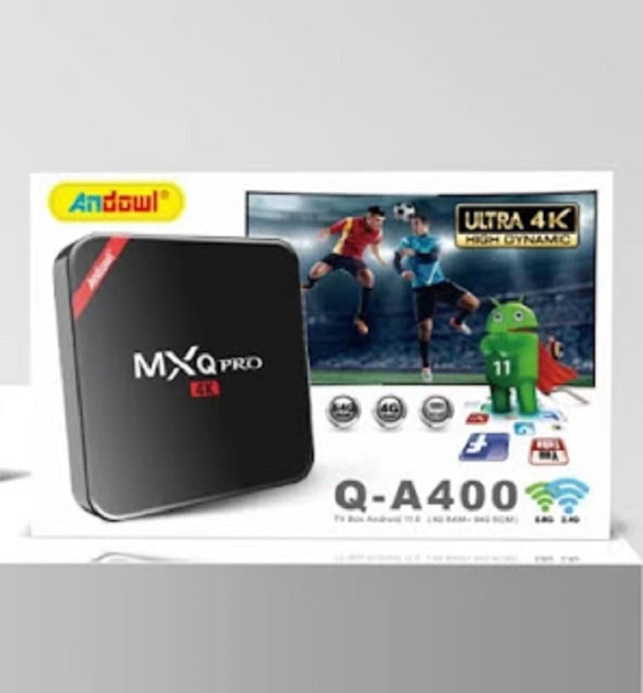 SMART TV BOX 4K ANDROID Q-A400 4K 5G MXQ PRO WIFI 4G 64GB QUAD CORE - 4