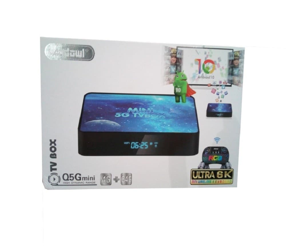 TV BOX Q5GMINI ULTRA 6K HD 4G RAM + 64G WI-FI ANDROID 10 SMART TV BOX TASTIERA - 8