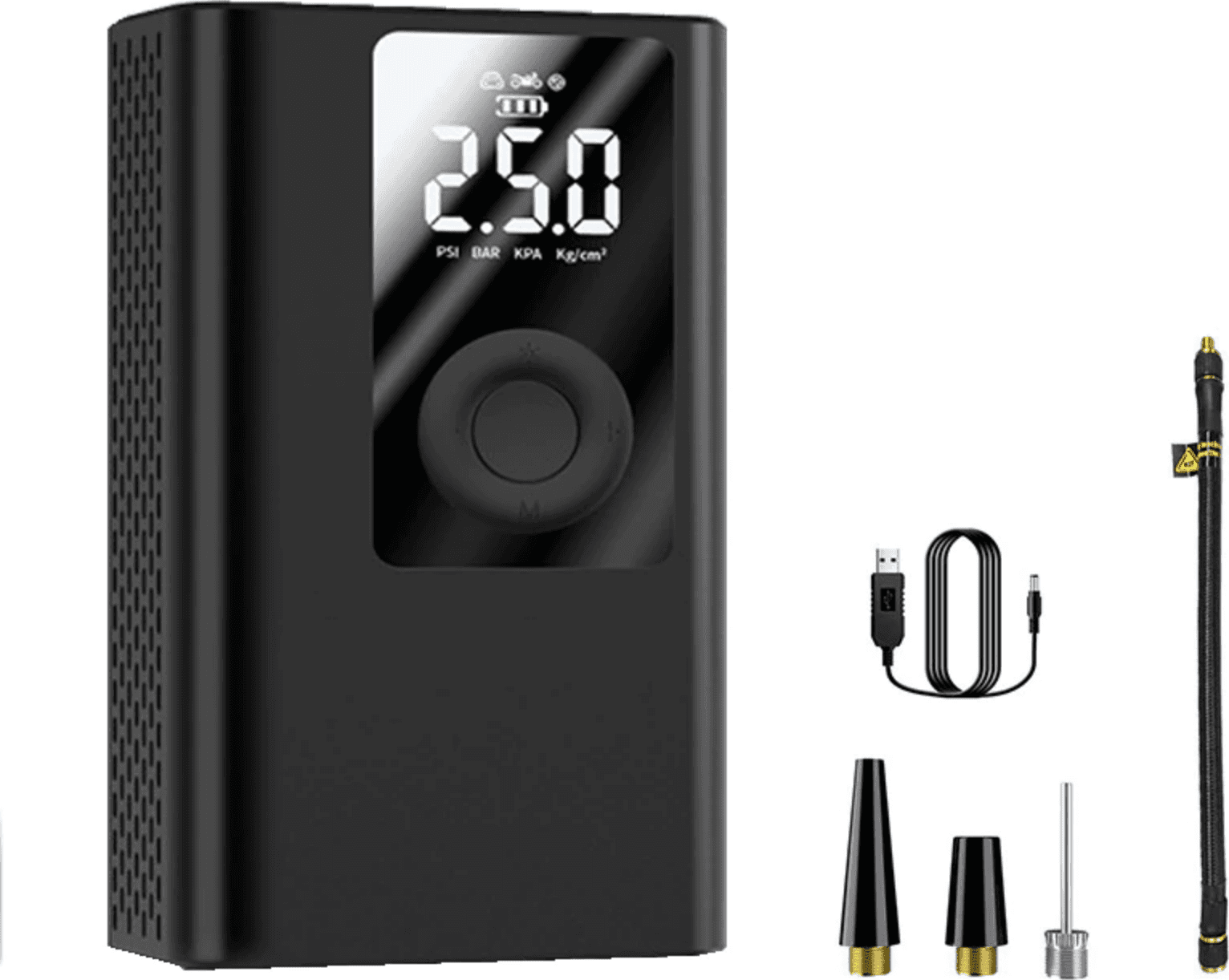 POWERBANK 4000MAH COMPRESSORE D'ARIA A BATTERIA DIGITALE POMPA 5V 2 IN 1 Q-DQ555 - 2