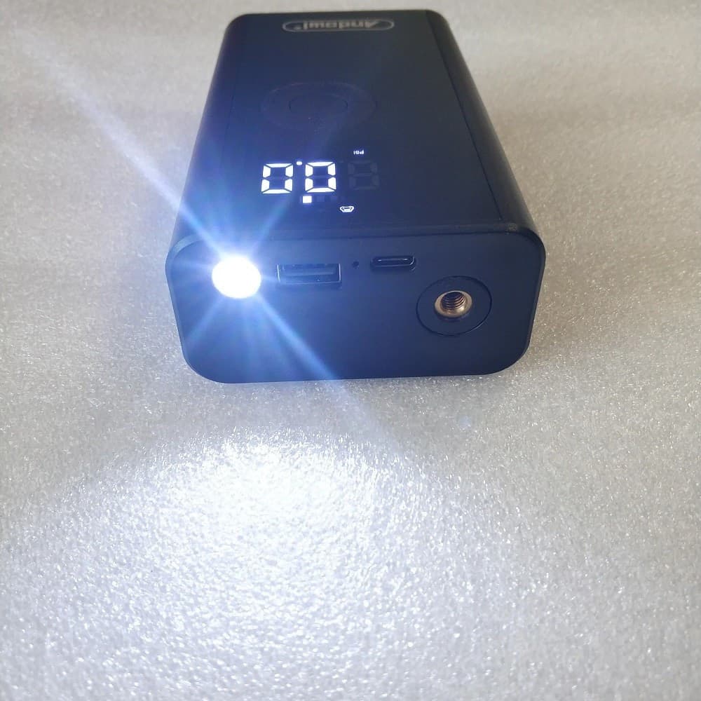 POWERBANK 4000MAH COMPRESSORE D'ARIA A BATTERIA DIGITALE POMPA 5V 2 IN 1 Q-DQ555 - 16