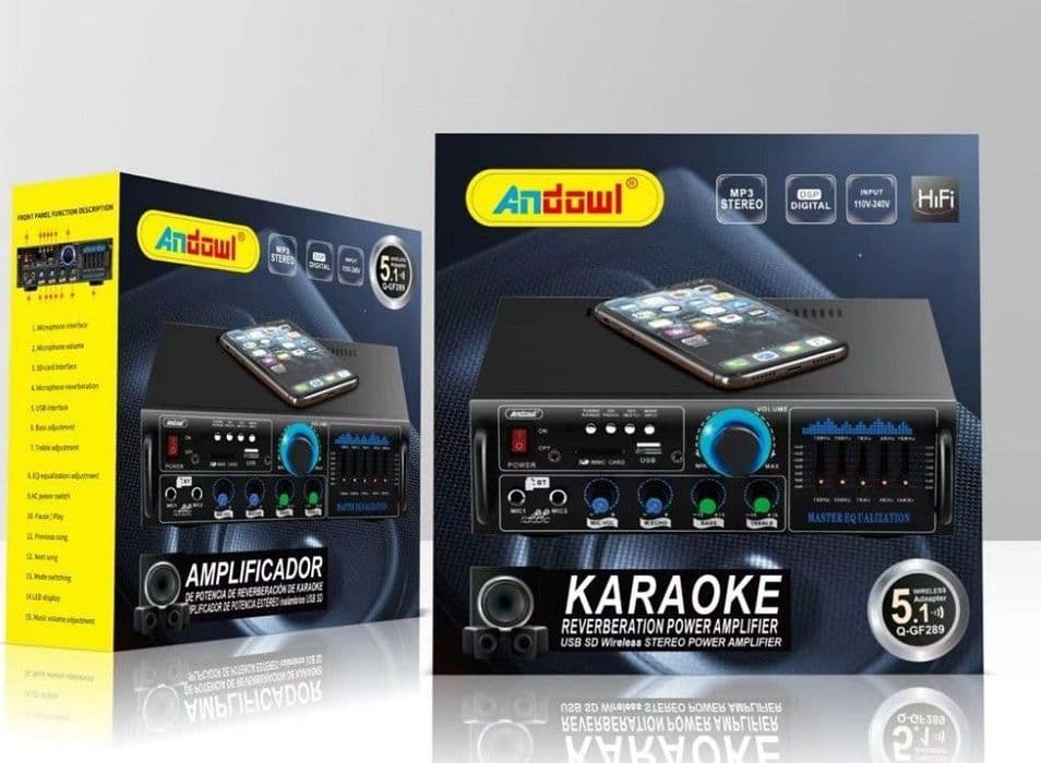 AMPLIFICATORE AUDIO 2X70W FUNZIONE KARAOKE FM/BLUETOOTHMP3/USB/BLUETOOTH Q-GF289 - 14