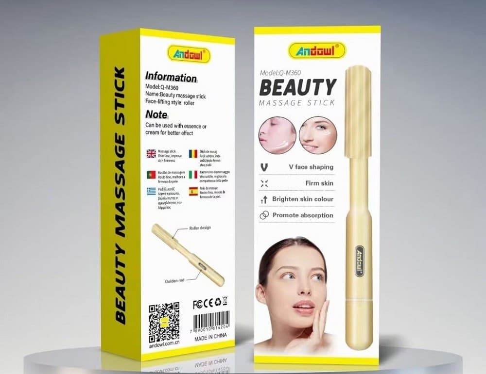 BASTONE MASSAGGIO FACCIALE BELLEZZA DISPOSITIVO CURA VISO STICK ANTIETÀ Q-M360 - 12