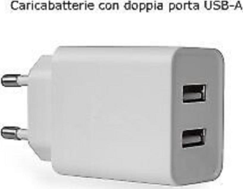 CARICATORE ALIMENTATORE CARICABATTERIE 18W 5V-4,8A CON DOPPIA ENTRATA USB Q-CD10 - 3