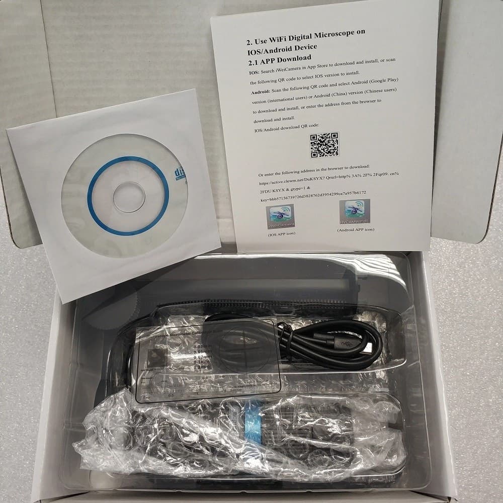 MICROSCOPIO DIGITALE Q-XW05 WI-FI USB 1080P RISOLUZIONE HD 50-1000X PORTATILE - 16