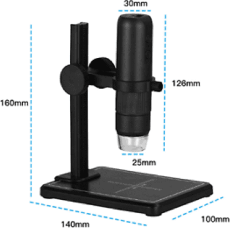 MICROSCOPIO DIGITALE Q-XW05 WI-FI USB 1080P RISOLUZIONE HD 50-1000X PORTATILE - 3