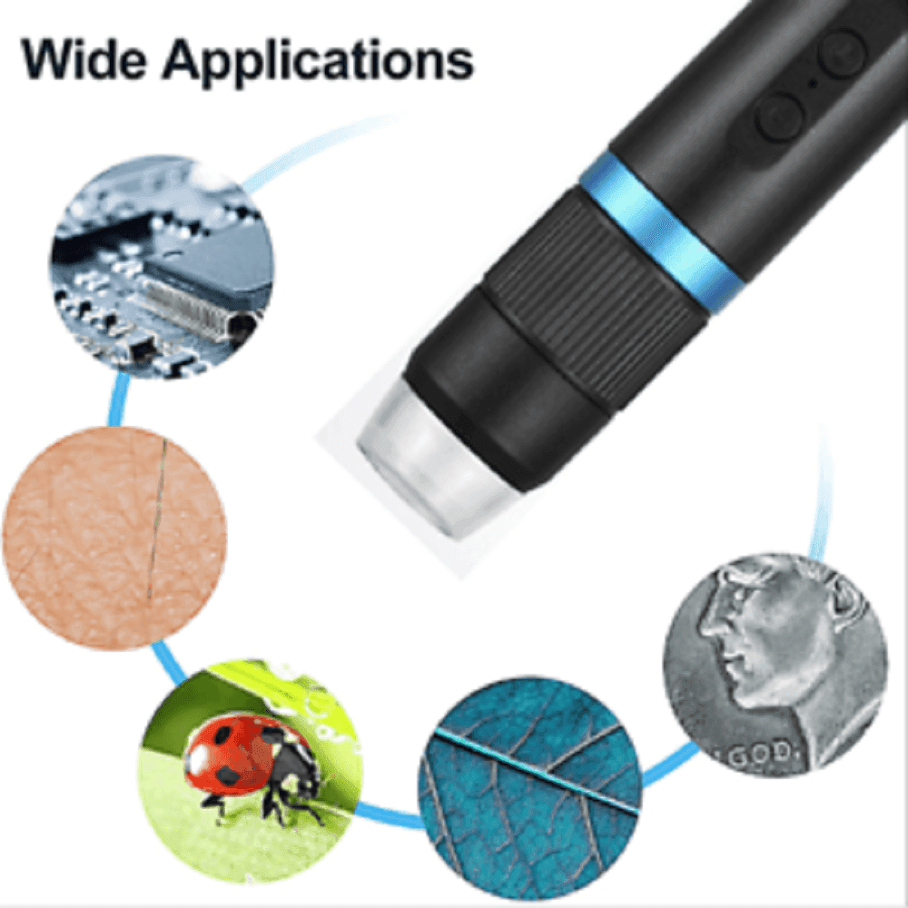 MICROSCOPIO DIGITALE Q-XW05 WI-FI USB 1080P RISOLUZIONE HD 50-1000X PORTATILE - 6