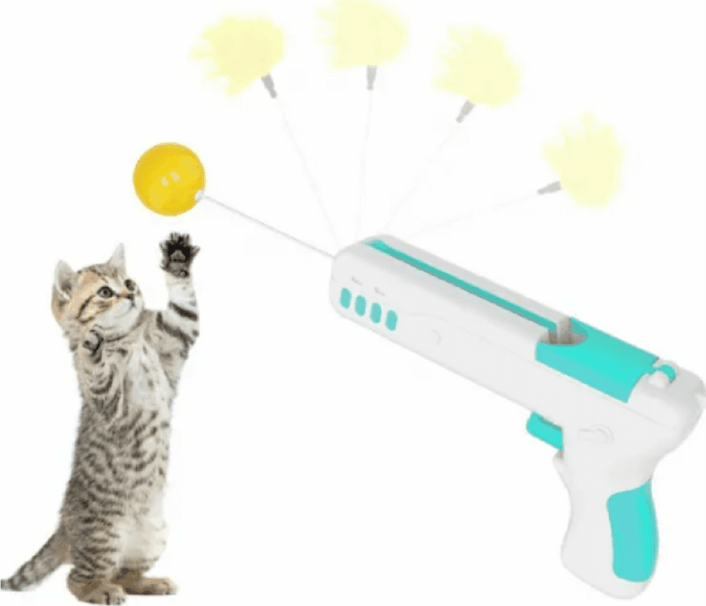 PISTOLA GIOCATTOLO GIOCO INTERATTIVO PER GATTO CANI ANIMALI MULTI TRUST Q-T194 - 2