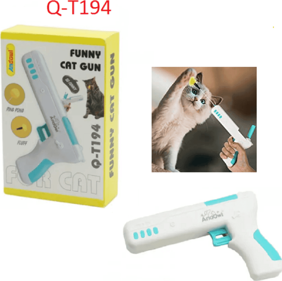 PISTOLA GIOCATTOLO GIOCO INTERATTIVO PER GATTO CANI ANIMALI MULTI TRUST Q-T194 - 11