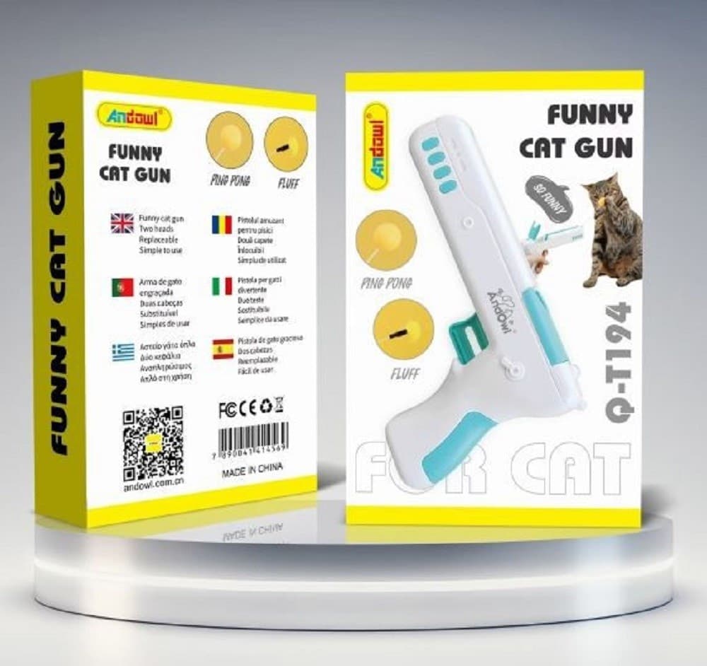 PISTOLA GIOCATTOLO GIOCO INTERATTIVO PER GATTO CANI ANIMALI MULTI TRUST Q-T194 - 10