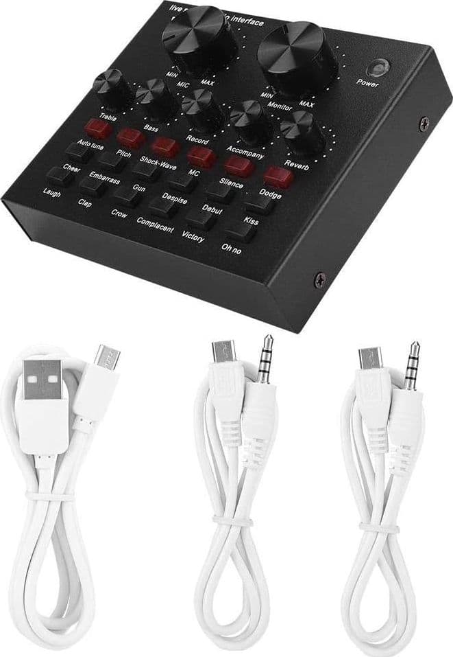 SCHEDA AUDIO SUONO ESTERNA BLUETOOTH USB PER STREAMING LIVE SU CELLULARE Q-MIC1 - 7