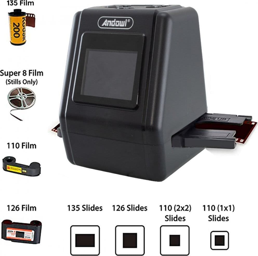 MINI SCANNER DIGITALE PER PELLICOLE DIAPOSITIVE NEGATIVI FILM PORTATILE Q-SMR1 - 5