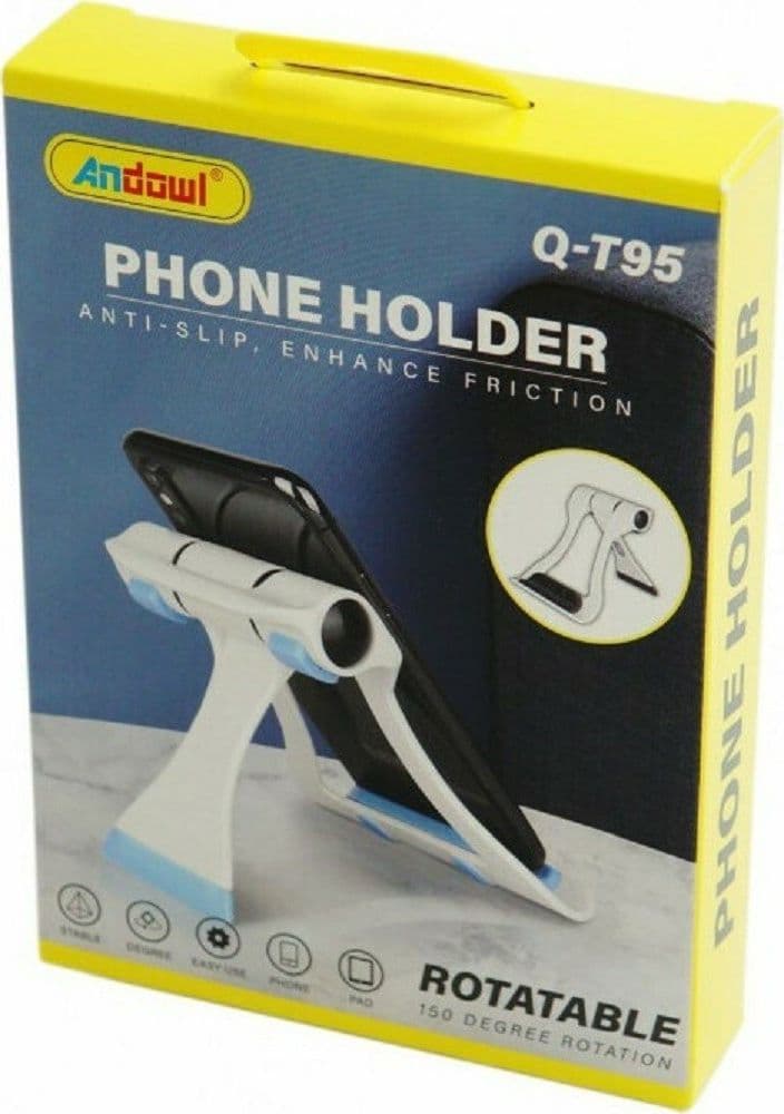 PORTA TELEFONO TABLET STAND DA SCRIVANIA ANTISCIVOLO ROTAZIONE DI 150° Q-T95 - 14