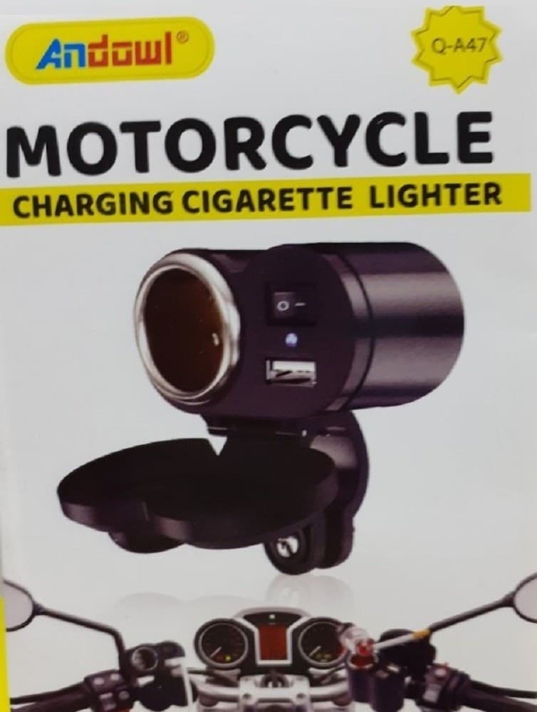 SPINA ACCENDINO CARICABATTERIA PER MOTO CELLULARE PORTE USB ACCENDISIGARI Q-A47 - 11