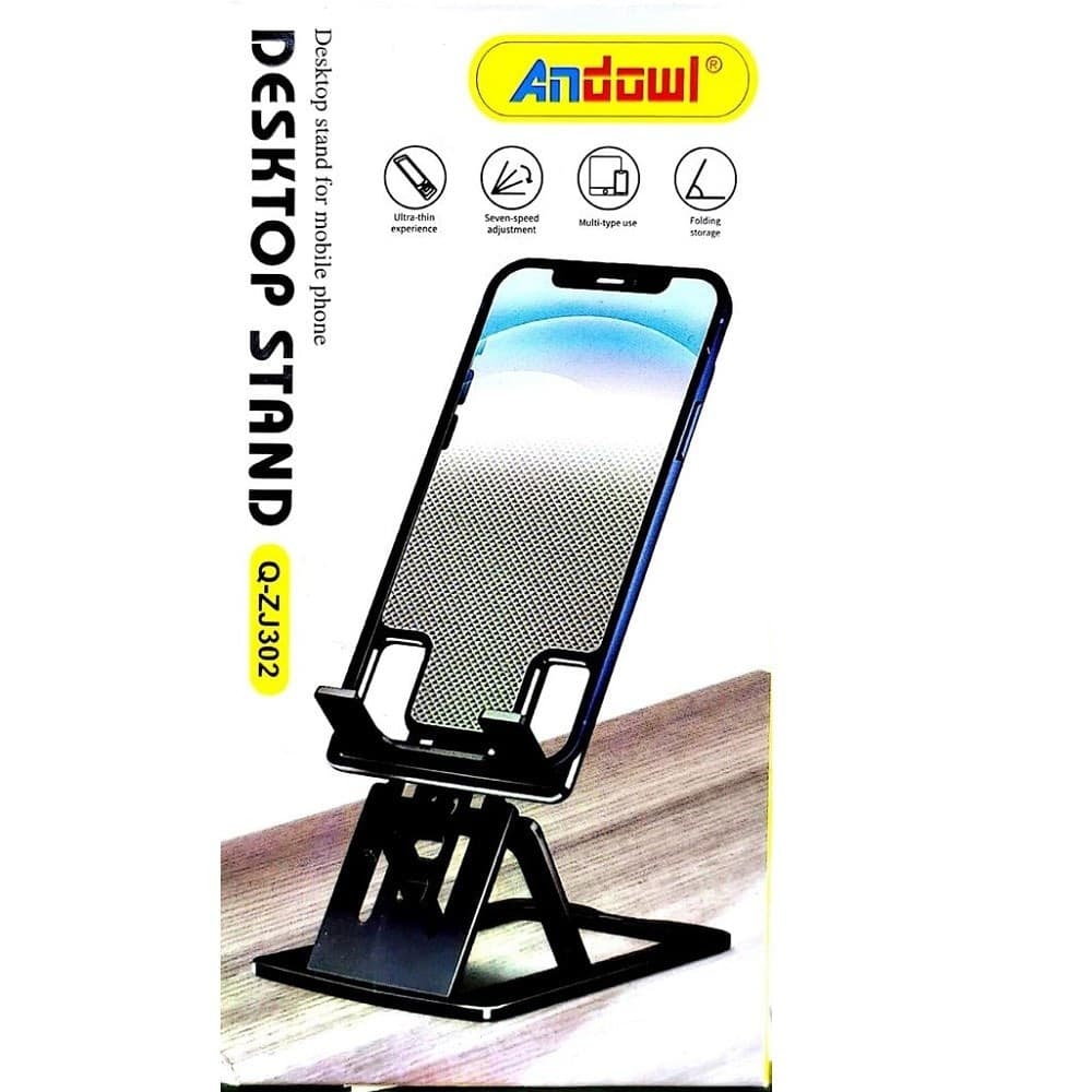 SUPPORTO DA SCRIVANIA PORTA CELLULARE TABLET DA 4" UFFICIO ULTRA SOTTILE Q-ZJ302 - 7
