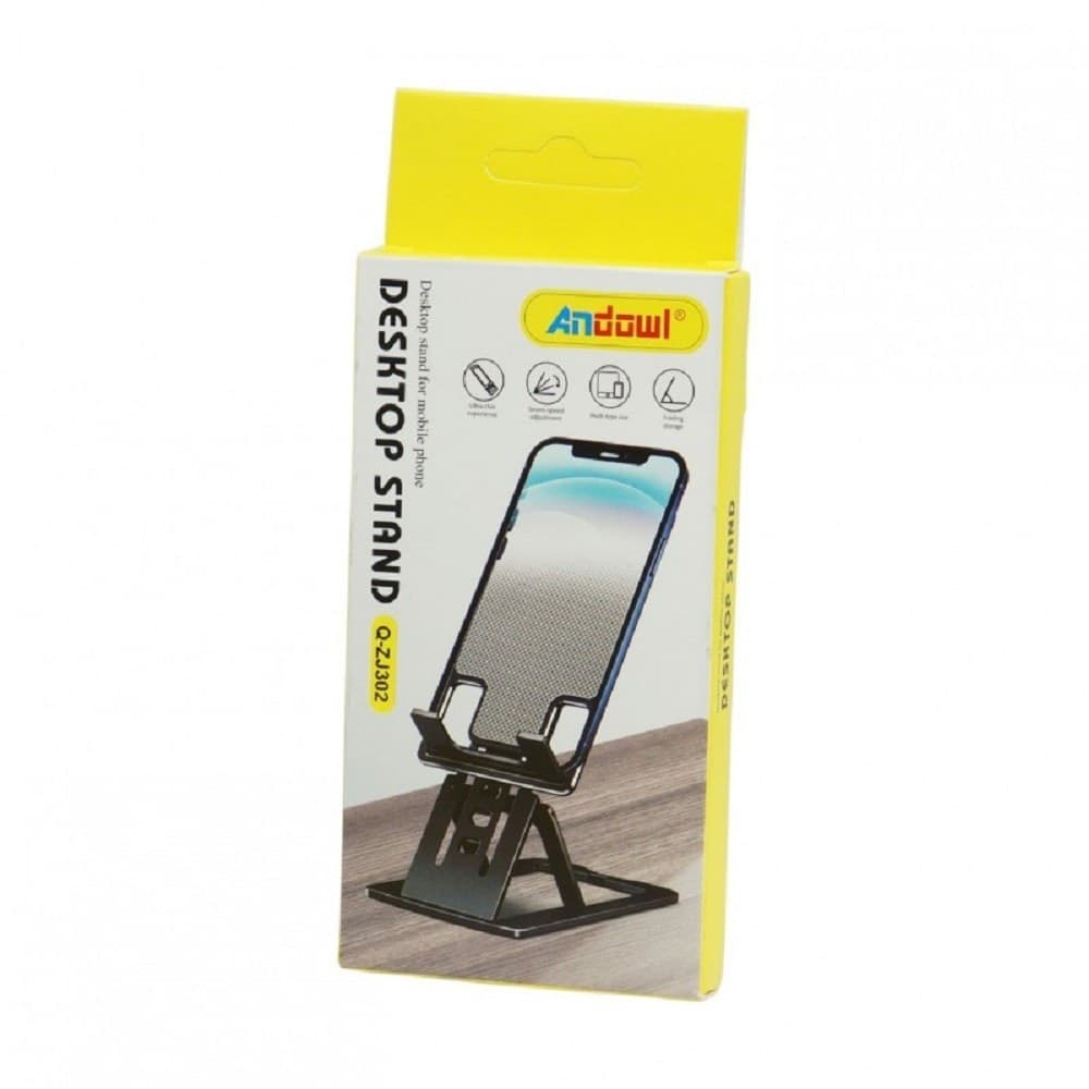 SUPPORTO DA SCRIVANIA PORTA CELLULARE TABLET DA 4" UFFICIO ULTRA SOTTILE Q-ZJ302 - 8