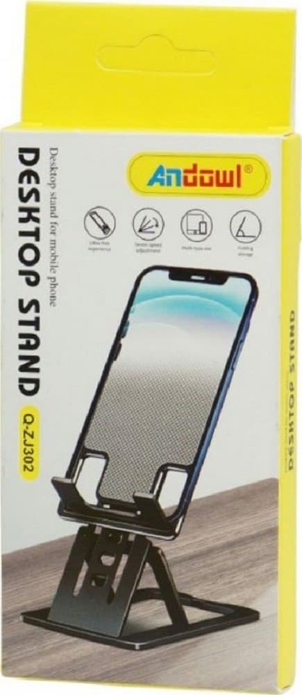 SUPPORTO DA SCRIVANIA PORTA CELLULARE TABLET DA 4" UFFICIO ULTRA SOTTILE Q-ZJ302 - 9